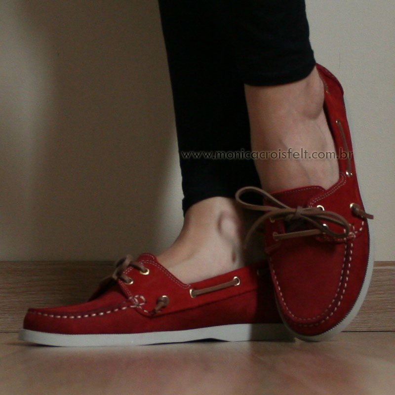 Mocassim Feminino Vermelho